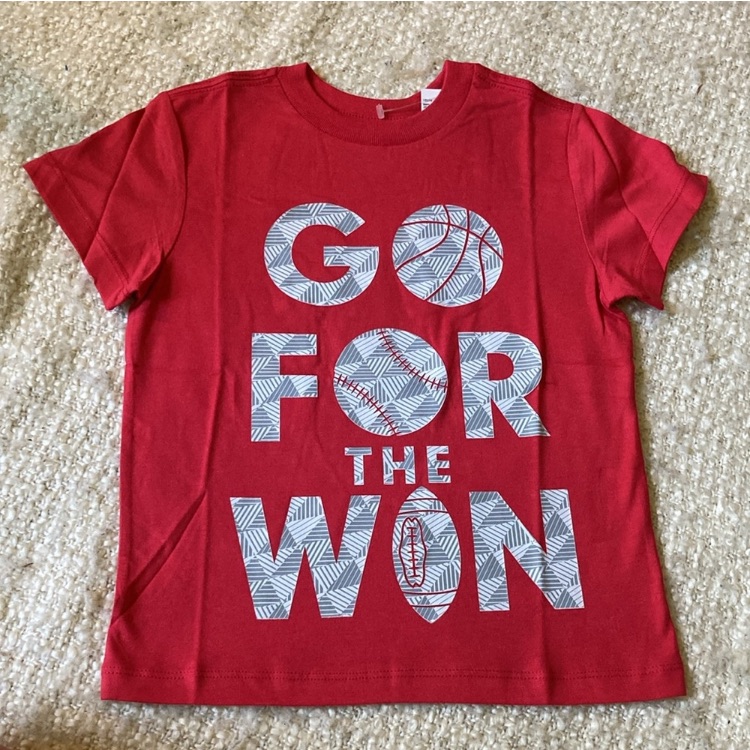 Nwt Childrens Place Size 4 Red Sport Tee